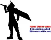 Vinyl Decal Sticker - Final Fantasy VII 7 CLOUD Car Truck Bumper Window Fun 7"