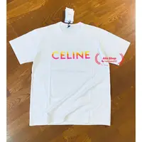 在飛比找蝦皮購物優惠-2022春夏新款Celine 印刷漸層 繽紛字Logo短袖T