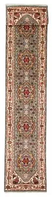 Vintage Hand-knotted Runner Rug 2'6" x 22'1" Traditional Wool Carpet