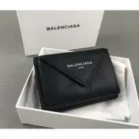 在飛比找蝦皮購物優惠-二手 Balenciaga 巴黎世家 迷你皮夾 黑色 三折短