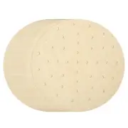 200pcs Air Fryer Liners 10 Inch Non-Stick Round Steamer Liners W Holes, Brown