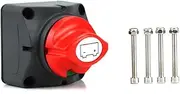 Anhoer Battery Switch 12-48V Isolator Switch Motorcycle Car Battery Switch Panel Mounted Mini Battery Isolation Cut Off Switch Kit for Car Marine