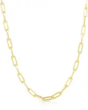 Glaze Jewelry Gold Over Silver Paperclip Chain Necklace