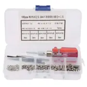105Pcs Threaded Inserts Repair Kit Stainless Steel Helicoil Type Wire Insert Ins