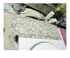 White Agate Console Counter Top, Bar Counter Slab Top, Geode Agate Slab Decors