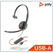 Poly Blackwire 3210, Standard, USB-A corded, Monaural, Noise canceling Foam earcup