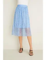 Urban Dotty Flowy Midi Skirt