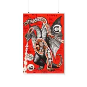King Ghidorah Anatomy Kaiju Diagram Poster, Various Sizes
