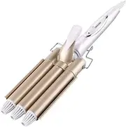 "Curling iron" Professional 22MM Hair Curling Iron Wave Wand Ceramic Triple Barrel Hair Curler Roller Corrugation Hair Waver Styling Tools