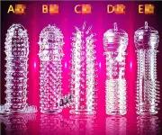 French Tickler Studded Penis Sleeve Extender Cock Ring Time Delay 4 Styles