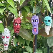 4pcs Halloween Vampire Resin Ornaments, Gothic Hanging Decorations, Devil Vampire Figurines for Home, Party, Indoor Wall Decor