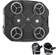 [Generic] Boxing Music Trainer, Adult Music Boxing Machine, Punching Music Boxing Machine with Gloves, Home Gym Fitness Boxing Trainer Set for Adults and Kids, 3 Volume Levels and 3 Speed Adjustable