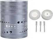 Tungsten Electrode Sharpener Grinder Head,TIG Welding Tool with Cut-Off Slot with 6 Size 8Angles, 48 Holes, 10 Double Diamond Wheels, 3 CNC Mandrel Suitable For Most Rotary Tool
