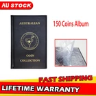 Album Australian Coin Collection Folder Book Black Suit 50c Cent 150 Coins Coin
