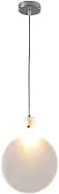 Nordic Postmodern Glass Hanging Lamp Chandelier Creativity Art Restaurant Ceiling Pendant Light E14 Indoor Decorative Hanging Lantern for Cafe Restaurant Bar (Color : White)