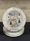 Vtg Sango Silent Night Set of 4 Dinner Plate 10 3/4 In Korea 3900 Joan Luntz.