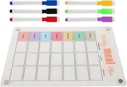 SEWACC Refrigerator Magnet Planner Whiteboard Calendar for Daily Schedule Grocery List