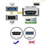 DOU 全新雙電源 ESATA USB 12V 5V 組合轉 22PIN USB 硬盤適配器電纜 2 5 HDD 轉換器