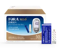 在飛比找來而康優惠-FORA MD6 血糖試紙(含試片50片+採血針50支) 福