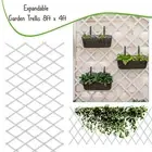 2x Garden Trellis 8FT x 4FT Expanding Aluminium Garden Trellises Garden Decor