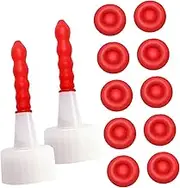 100pcs Sealing Cap Protective Cover Sealant Nozzles Caulk Cap for Seal Caulking Tubes Caulk Tube Sealer Caulking Nozzle Weatherproof Grout Protective Silicon Tip Anew Emulsion Red