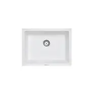 CARYSIL Big Bowl Granite Kitchen Sink - 610 x 457mm Single Bowl - Snova White - Top/Under Mount
