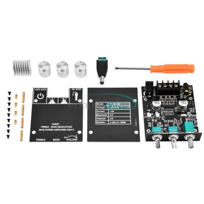 ZK-502MT 2.0Channel AUX Bluetooth 5.0 Audio Amplifier Board Module 50W*2-