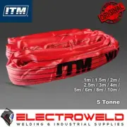 ITM 5 Ton Round 2.5m 3m 4m Red Lifting Sling Hoist Rigging 5T TM9162-05025