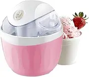 Ice Cream Machine,Soft Ice Cream Machine, Capacity 500 Ml (2-4 Servings/Times), Removable Food Grade Liner, Easy to Clean,Manual Control,Suitable for Family and Children DIY Ice Cream,Pink