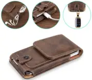 For OnePlus Nord 2 5G, Genuine Leather Workman Belt Clip Loop Card Case Holster