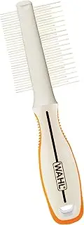 Wahl Premium Flea, Hair Pick, & Finishing Comb with Ergonomic Grips for Dog Grooming, Brushing, Detangling, and Flea Removal – Model 858503