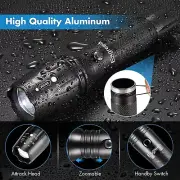 Rechargeable Tactical Flashlight LED High Lumens Esgreen Super Bright 3000 lm...