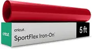 Cricut® SportFlex Iron-On, Red (5 ft) - HTV Heat Transfer Vinyl for Sportswear