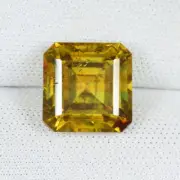 5.87 ct DAZZLING HANEY YELLOW NATURAL SPHELARITE Octagon Vdo 9139 ++