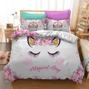 3D Cartoon The unicorn Quilt Cover Set Bedding Set Pillowcases