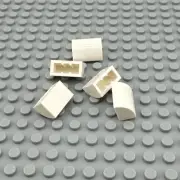 LEGO Slope - White - Curved 1 x 2 - QTY x5