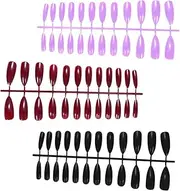 OSOLADY 72pcs Long Pointed Oval Prosthetic Nails False Nails for Girls Women Easy to Shape Paint Apply Gel Stylish Nail Art Kit