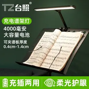 臺照樂譜架燈琴譜燈曲譜架燈護眼燈吉他古箏小提琴專用充電樂00