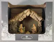 Vintage Christmas Euromarchi Large Italian Nativity Scene Holiday Manger