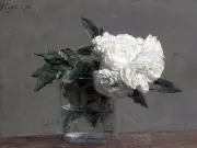 WHITE ROSES Accent Tile Mural Kitchen Bathroom Wall Backsplash 8x6