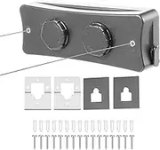 FwQoFvk Retractable Clothesline, Wall Mounted Washing Line, Retractable Clothes Line Double Rope, Design Clothes Drying Line for Bathroom Balcony or Laundry Room (Dark)