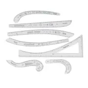 Curve Ruler Set, 7Pcs Flexible Durable Sewing Pattern Making Tools for Drawing