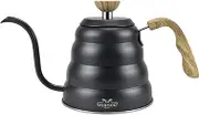 ZANZER Pour Over Coffee Kettle 1.2L Stove Top Gooseneck Kettle Coffee Pot with Wooden Handle Coffee Maker