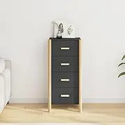Generic Highboard Black 42x38x90 cm Engineered Wood