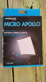 New Westcott Micro Apollo Light Modifier Softbox 5" x 8" Model #2200 Diffuser