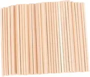 KOCKSHION Wooden Round Dowel Rods Craft Sticks 100pcs Kit for Hobbyists Crafters Woodworkers Smooth