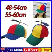 Propeller Helicopter Hat Clown Cap Jester Tweedledee Costume Windmill Snap