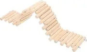 MINAOLULUS Hamster Wooden Bridge Platform Flexible Bendable Climbing Ladder for Small Animals Promotes Exercise and Activity Elegant Design for Home Decor Safe Construction