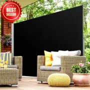 2x3m Retractable Side Awning, Roller Blind, UV Tear-Resistant, Outdoor Patio Scr