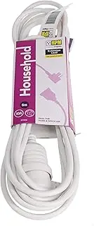 HPM Household Duty Piggy Back Extension Lead White 6m